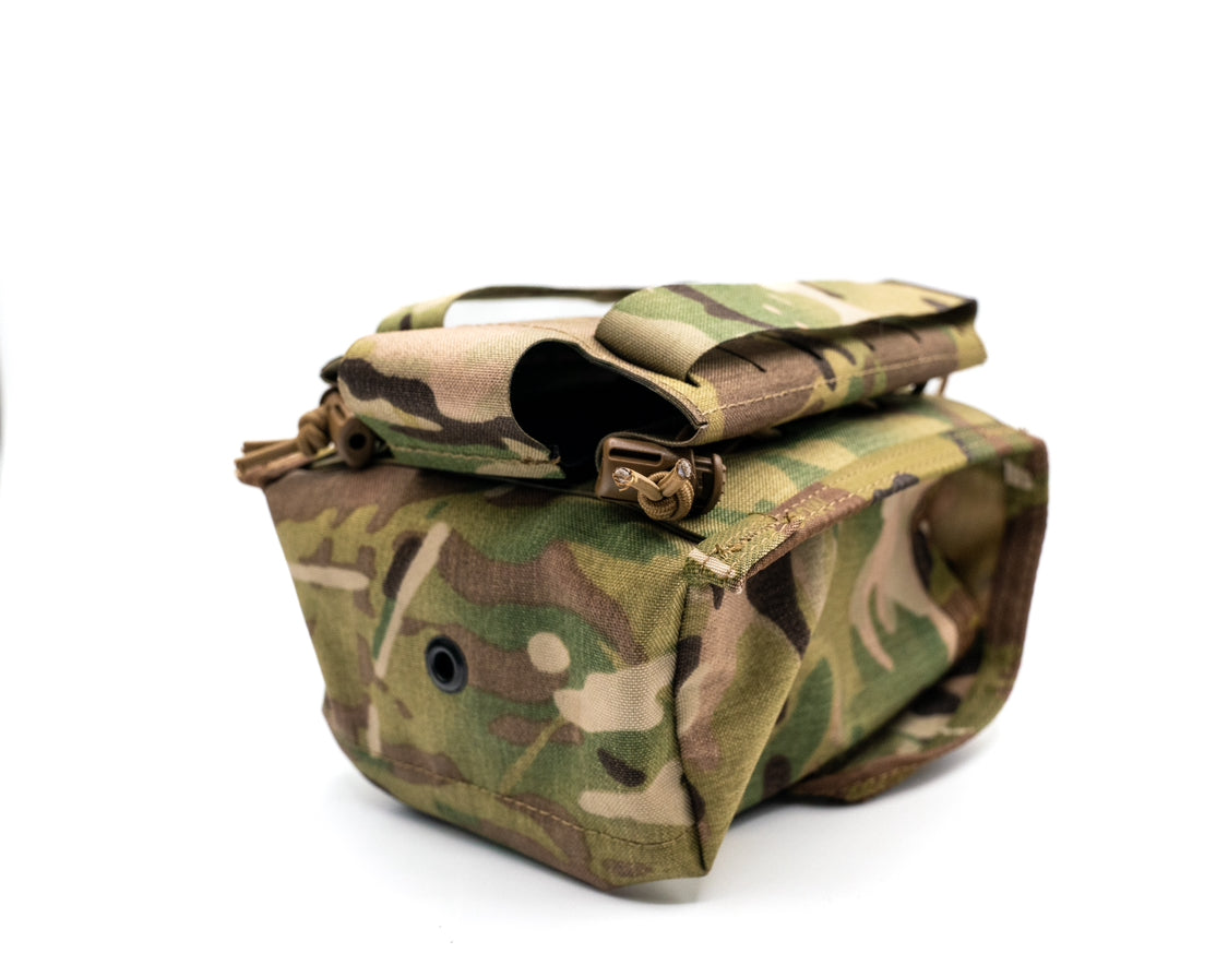 Multi Function General Purpose/Radio Pouch. Can fit 6 AR mags, or BINOCULAR NIGHT VISION DEVICE. Pile Velcro lined to accept inserts.