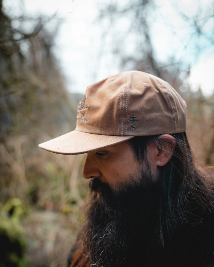 THINK ABOUT DEATH WAXED CANVAS PACK HAT