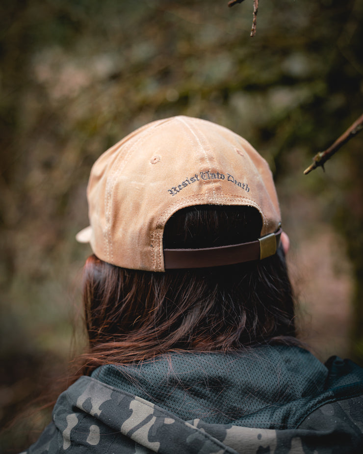 THINK ABOUT DEATH WAXED CANVAS PACK HAT