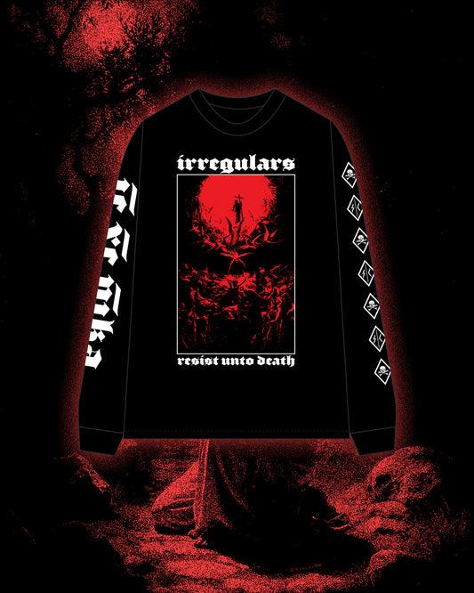 HEAVY METAL STYLE LONG SLEEVE WITH CHRIST CONQUERING THE PAGAN GODS