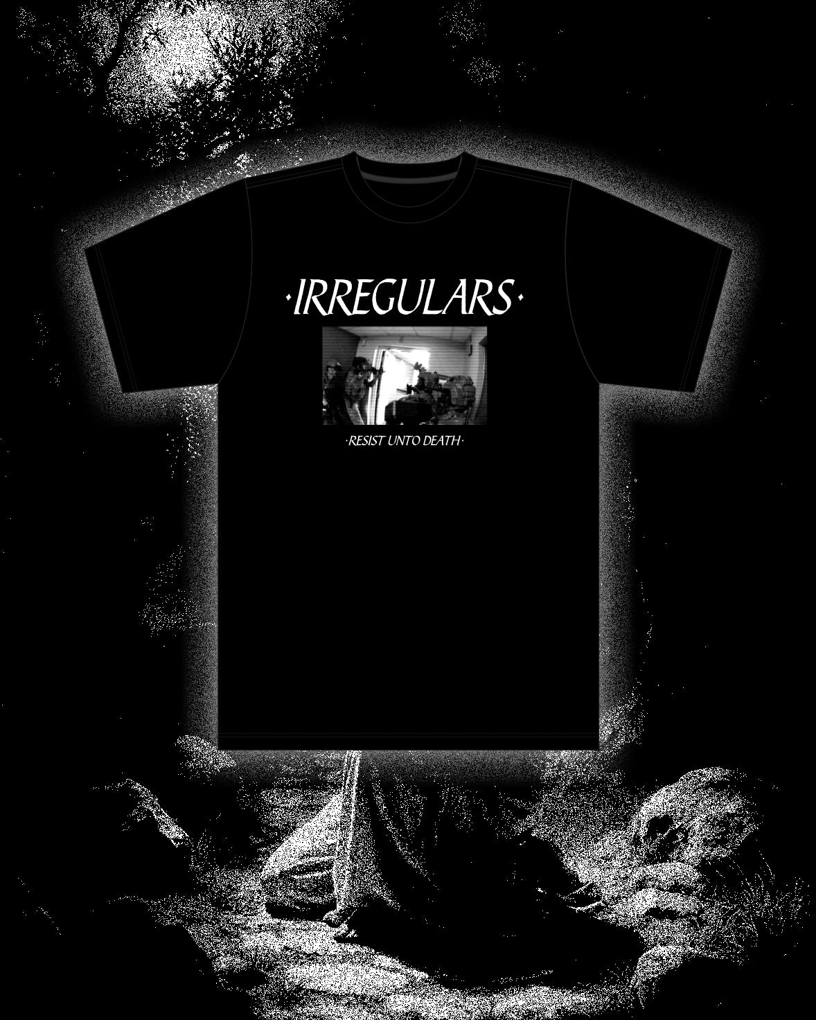 BLACK MADE IN USA T SHIRT WITH IRREGULARS AND HELMET CAM POV FOOTAGE OF NAVY SEALS
